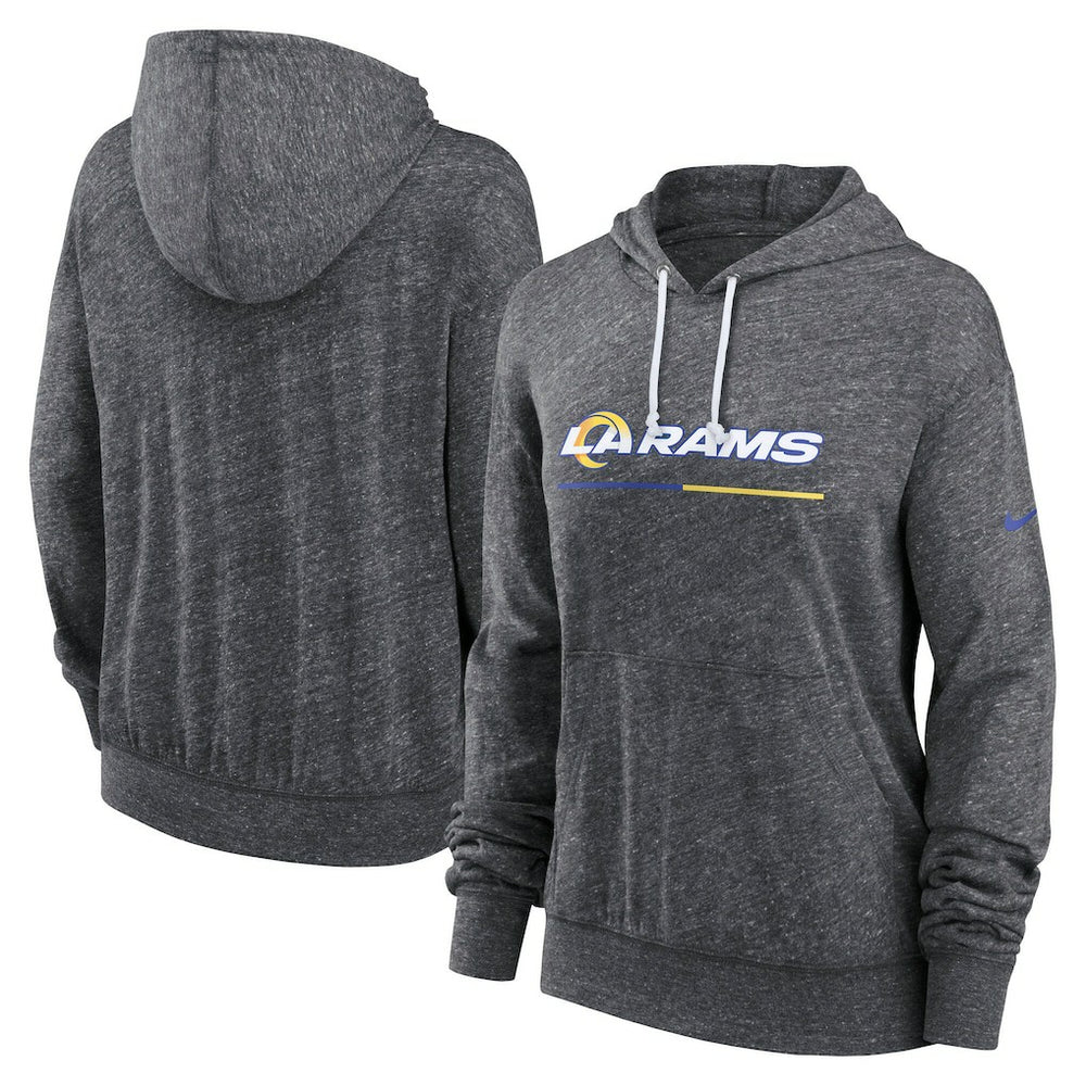 Los Angeles Rams Women's Team Spirit Gym Vintage Lightweight Hoodie Top - Heather Charcoal online