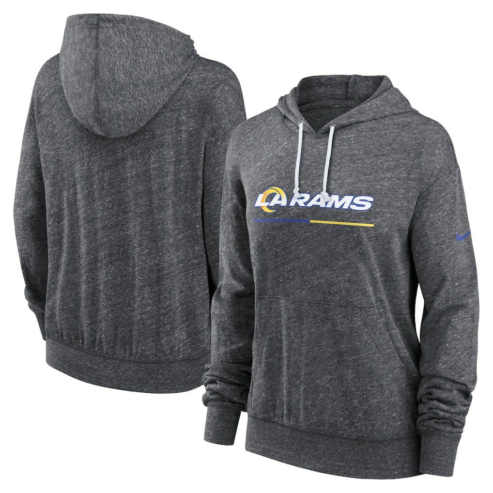 Los Angeles Rams Women's Team Spirit Gym Vintage Lightweight Hoodie Top - Heather Charcoal online