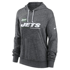 New York Jets Women's Team Spirit Gym Vintage Lightweight Hoodie Top - Heather Charcoal sale