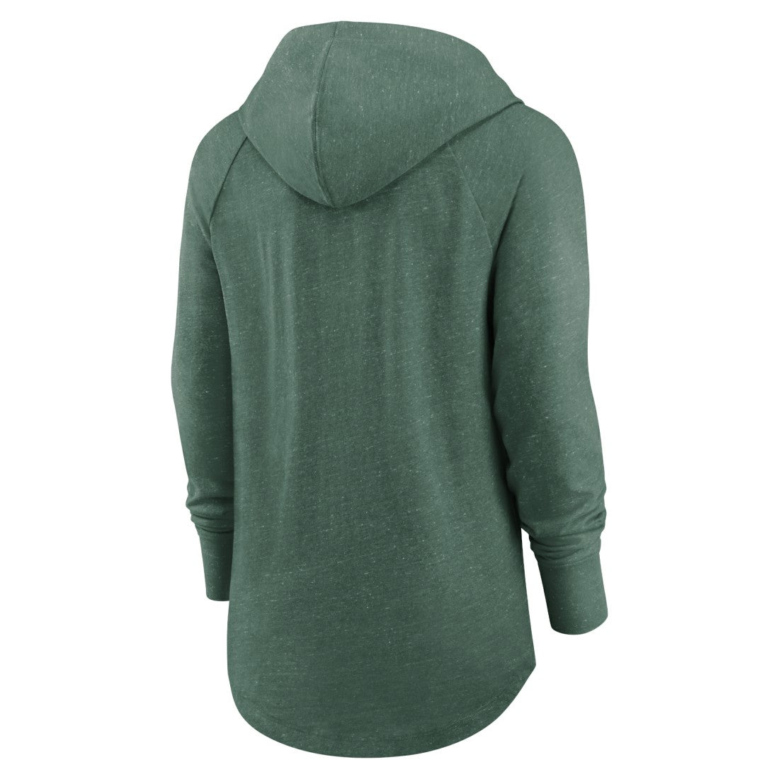 Green Bay Packers Women's Minimal Statement Lightweight Raglan Funnel Neck Pullover Hoodie - Heather Green discount