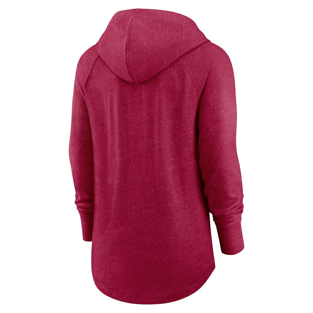 Washington Commanders Women's Minimal Statement Lightweight Raglan Funnel Neck Pullover Hoodie - Burgundy cheap