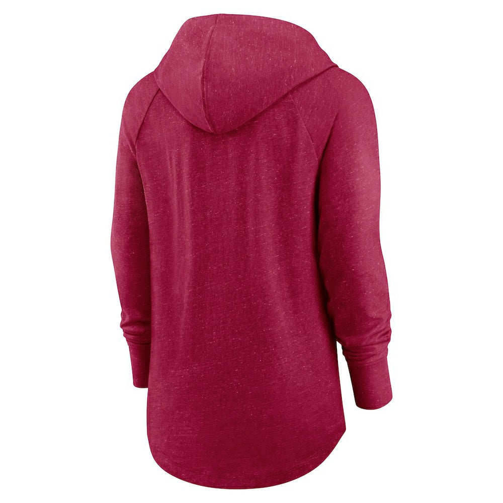 Washington Commanders Women's Minimal Statement Lightweight Raglan Funnel Neck Pullover Hoodie - Burgundy cheap