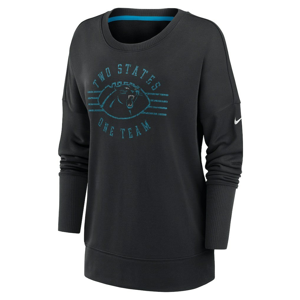 Carolina Panthers Women's Rewind Playback Icon Performance Pullover Sweatshirt - Black on sale