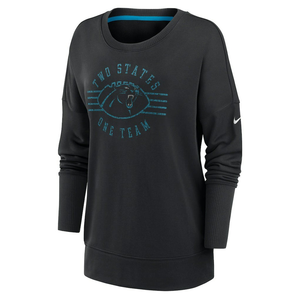 Carolina Panthers Women's Rewind Playback Icon Performance Pullover Sweatshirt - Black on sale