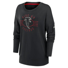 Atlanta Falcons Women's Rewind Playback Icon Performance Pullover Sweatshirt - Black outlet