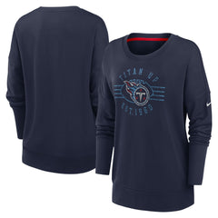 Tennessee Titans Women's Rewind Playback Icon Performance Pullover Sweatshirt - Navy discount