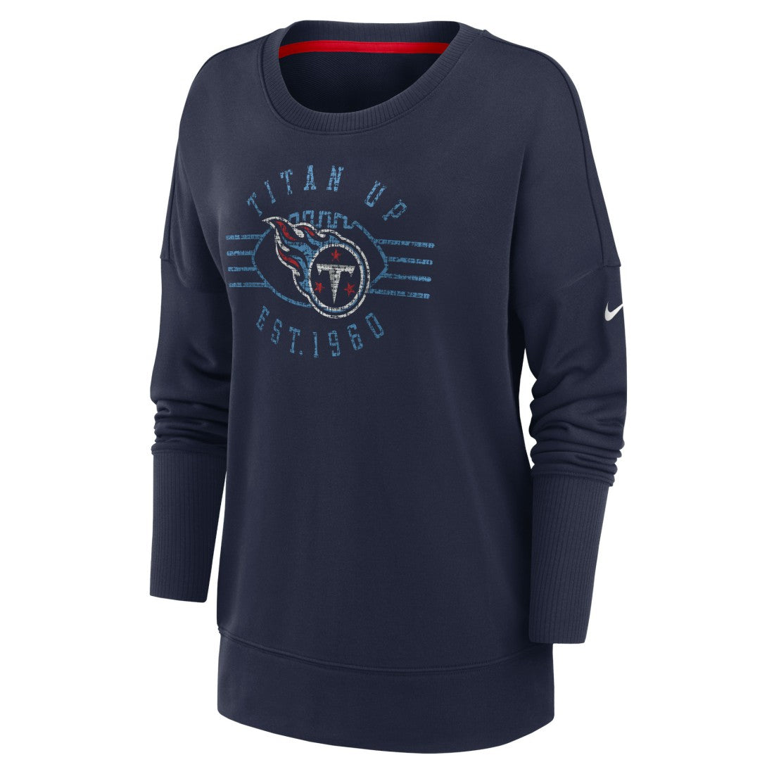 Tennessee Titans Women's Rewind Playback Icon Performance Pullover Sweatshirt - Navy discount