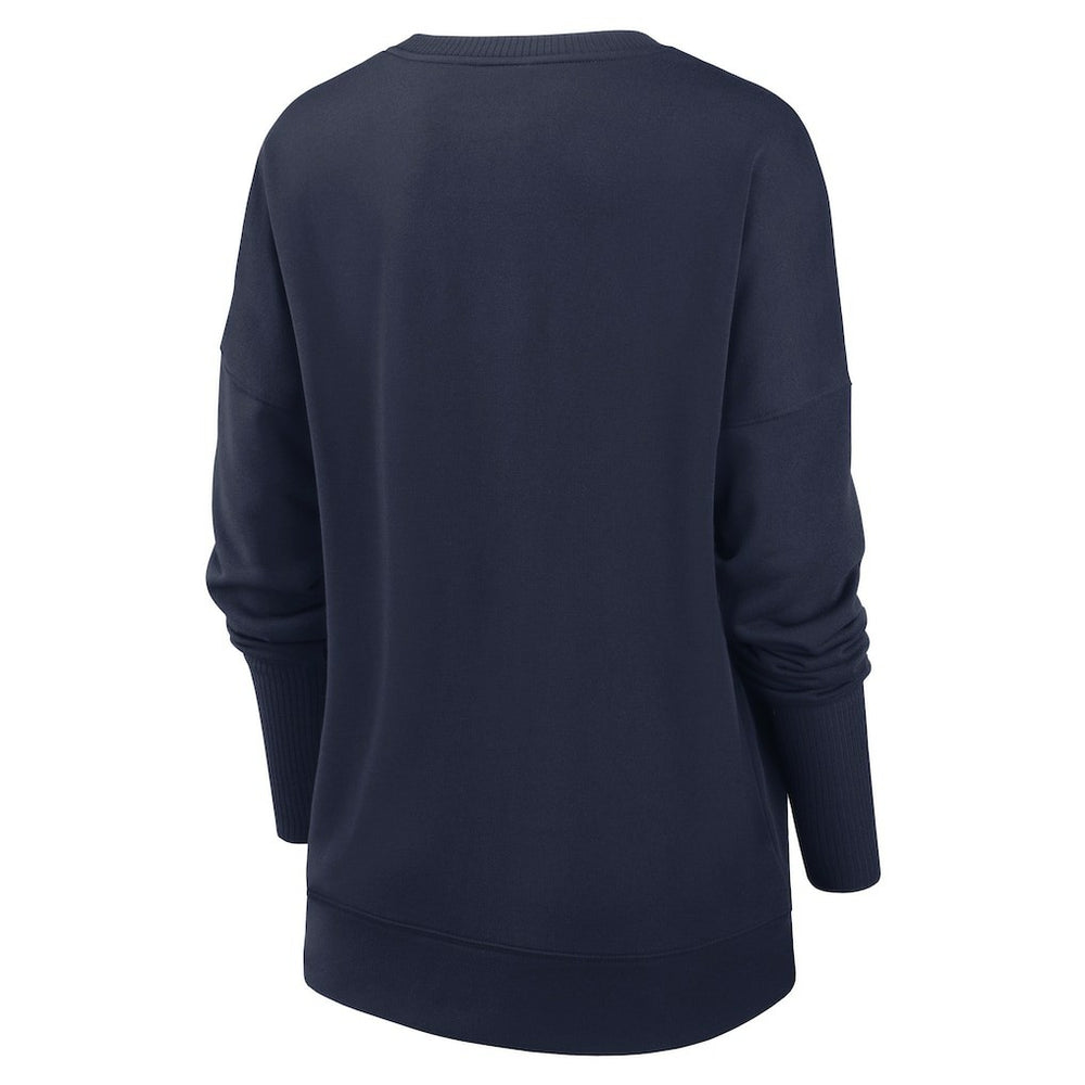 New York Giants Women's Rewind Playback Icon Performance Pullover Sweatshirt - Navy discount