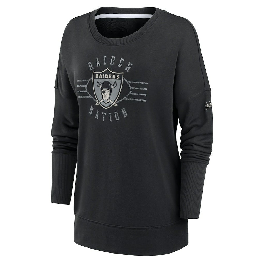 Las Vegas Raiders Women's Rewind Playback Icon Performance Pullover Sweatshirt - Black online