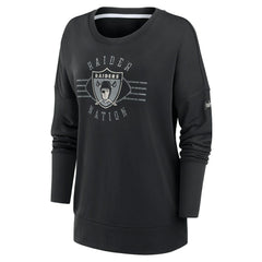 Las Vegas Raiders Women's Rewind Playback Icon Performance Pullover Sweatshirt - Black online