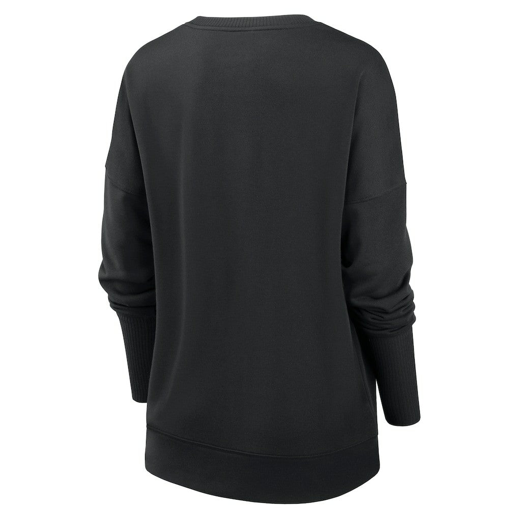 New Orleans Saints Women's Rewind Playback Icon Performance Pullover Sweatshirt - Black for sale