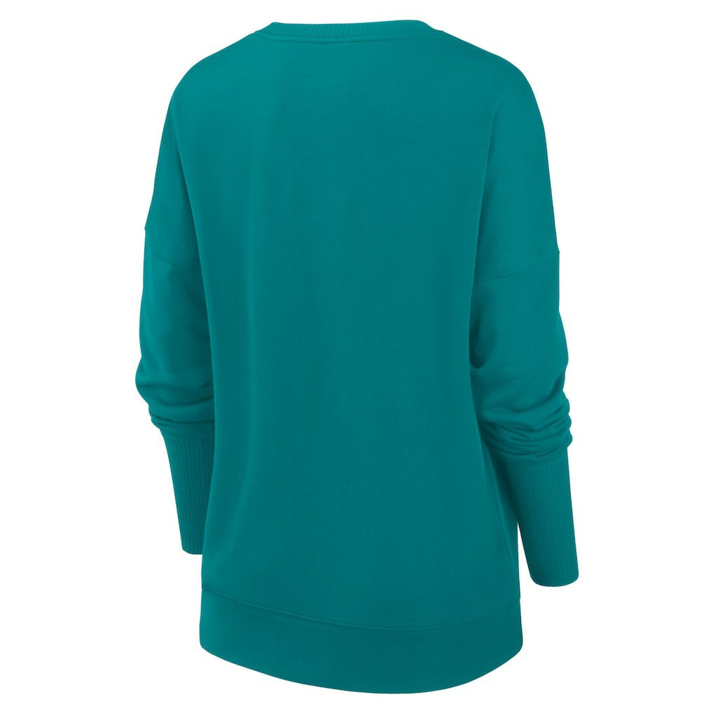 Miami Dolphins Women's Rewind Playback Icon Performance Pullover Sweatshirt - Aqua cheap