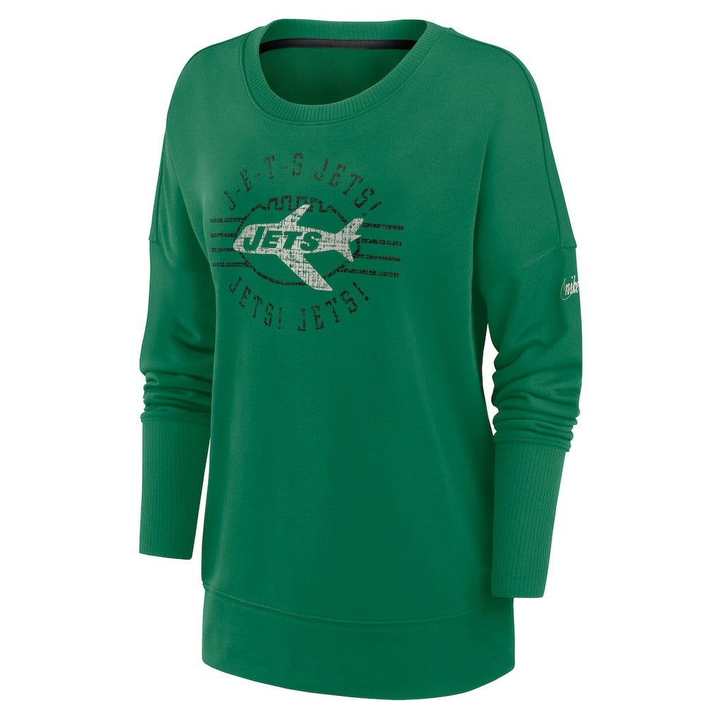 New York Jets Women's Rewind Playback Icon Performance Pullover Sweatshirt - Green on sale