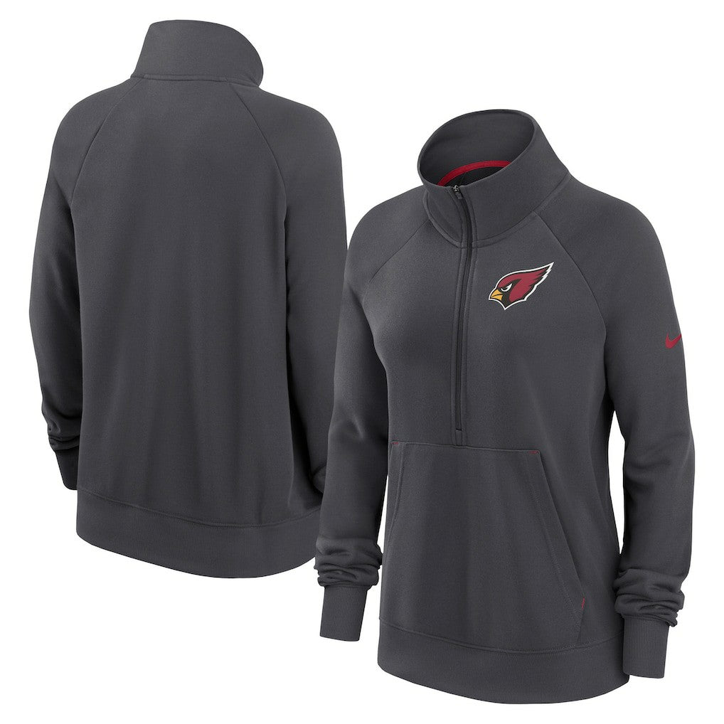 Arizona Cardinals Women's Premium Raglan Performance Half-Zip Sweatshirt - Charcoal cheap