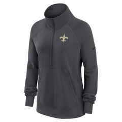 New Orleans Saints Women's Premium Raglan Performance Half-Zip Sweatshirt - Charcoal discount