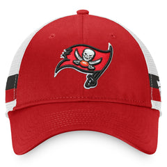 Tampa Bay Buccaneers Iconic Team Stripe Trucker Snapback Hat - Red/White discount