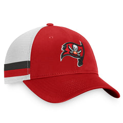 Tampa Bay Buccaneers Iconic Team Stripe Trucker Snapback Hat - Red/White discount