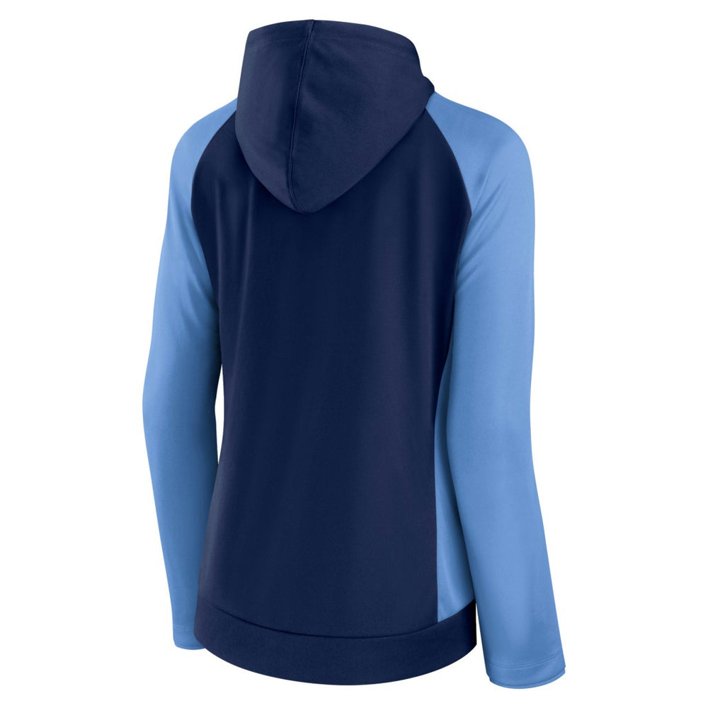 Tennessee Titans Women's End Around Lightweight Raglan Full-Zip Hoodie Jacket - Navy/Light Blue outlet