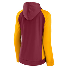 Washington Commanders Women's End Around Lightweight Raglan Full-Zip Hoodie Jacket - Burgundy/Gold on sale