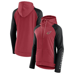 Arizona Cardinals Women's End Around Lightweight Raglan Full-Zip Hoodie Jacket - Cardinal/Black outlet