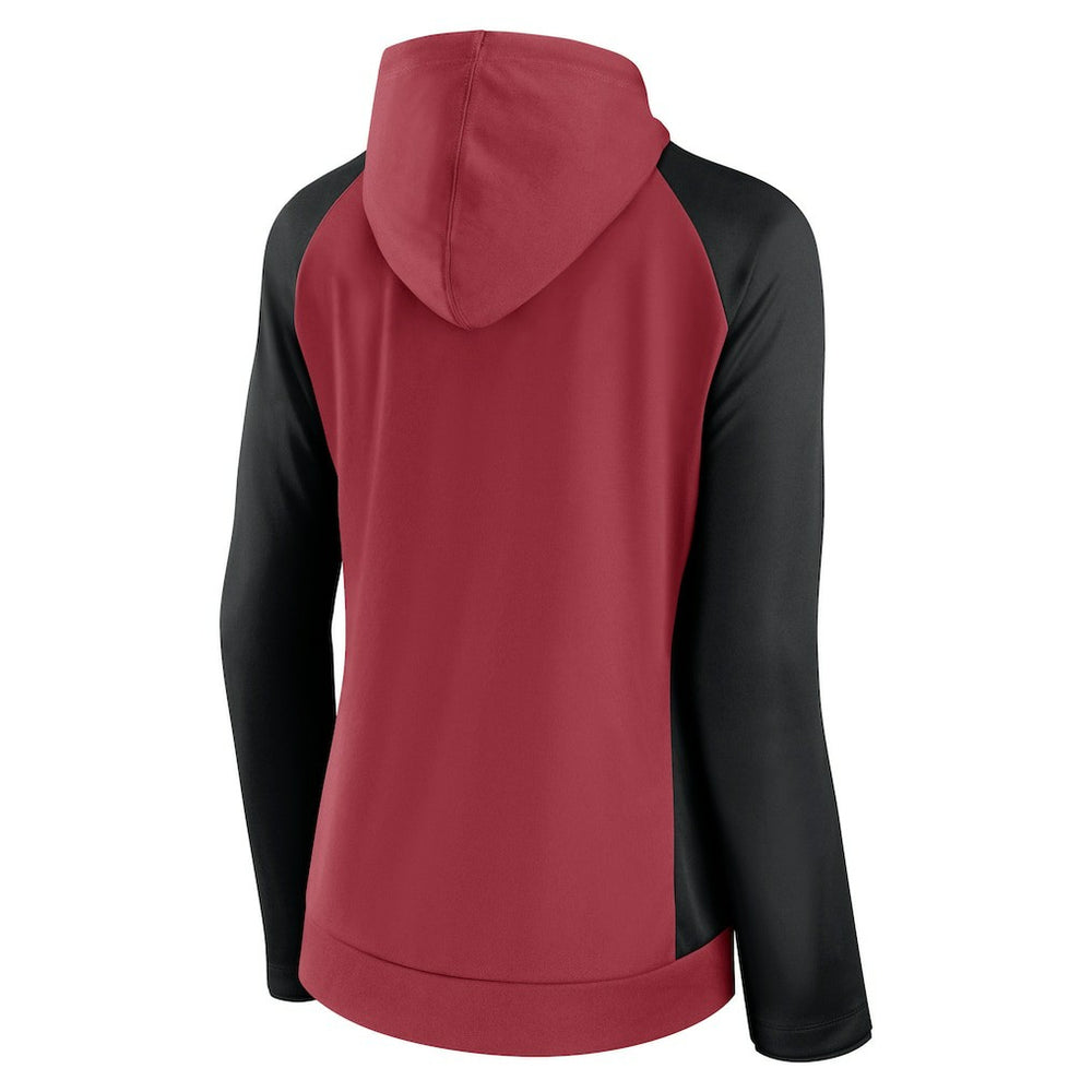 Arizona Cardinals Women's End Around Lightweight Raglan Full-Zip Hoodie Jacket - Cardinal/Black outlet