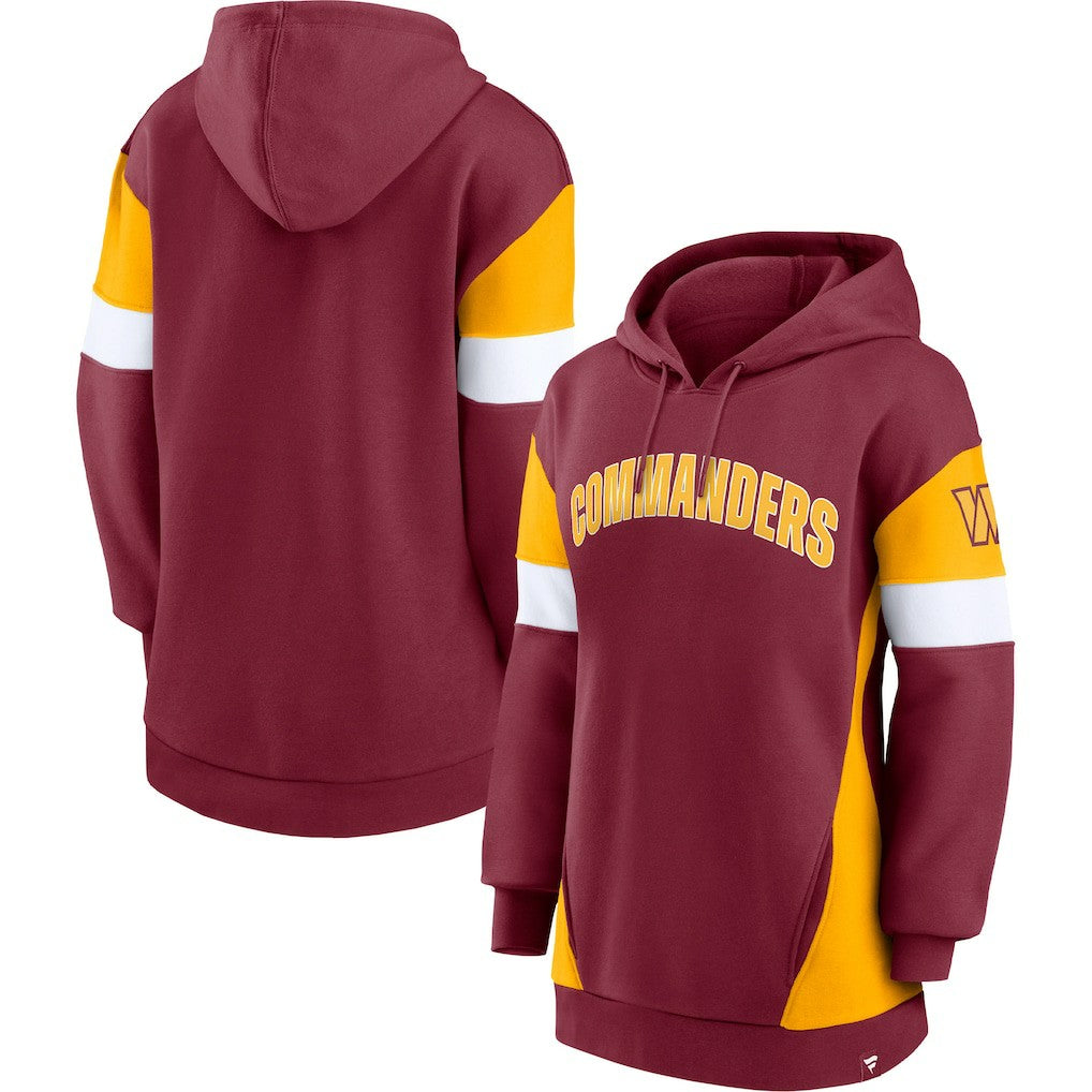 Washington Commanders Women's Lock It Down Pullover Hoodie - Burgundy/Gold online