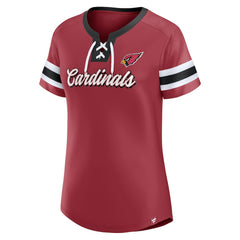 Arizona Cardinals Women's Original State Lace-Up T-Shirt - Cardinal online