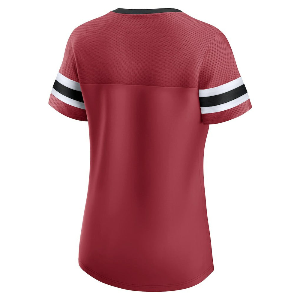 Arizona Cardinals Women's Original State Lace-Up T-Shirt - Cardinal online