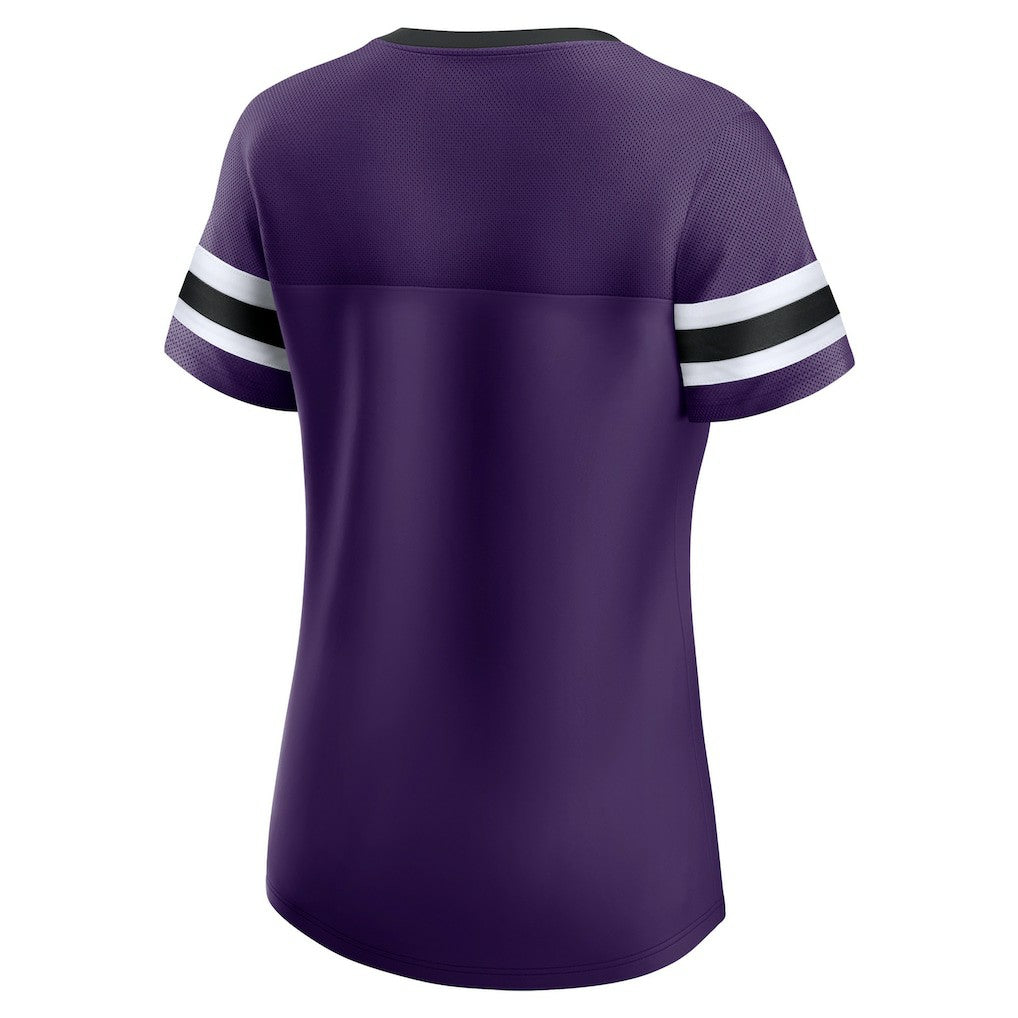 Baltimore Ravens Women's Original State Lace-Up T-Shirt - Purple on sale