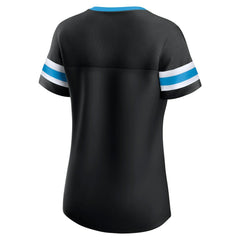 Carolina Panthers Women's Original State Lace-Up T-Shirt - Black on sale