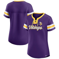 Minnesota Vikings Women's Original State Lace-Up T-Shirt - Purple outlet