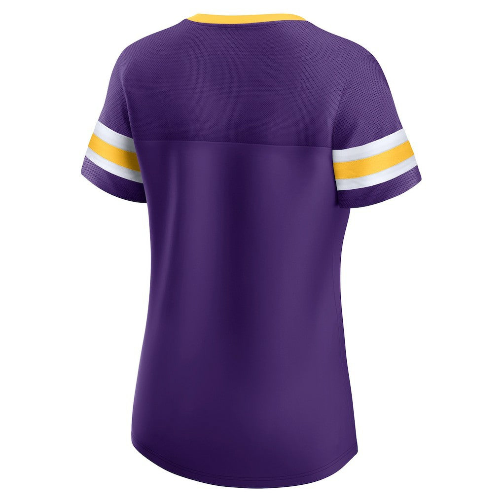 Minnesota Vikings Women's Original State Lace-Up T-Shirt - Purple outlet