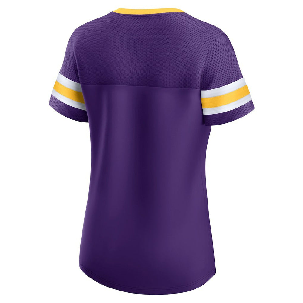 Minnesota Vikings Women's Original State Lace-Up T-Shirt - Purple outlet