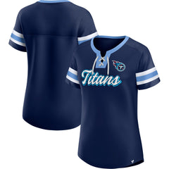 Tennessee Titans Women's Original State Lace-Up T-Shirt - Navy on sale