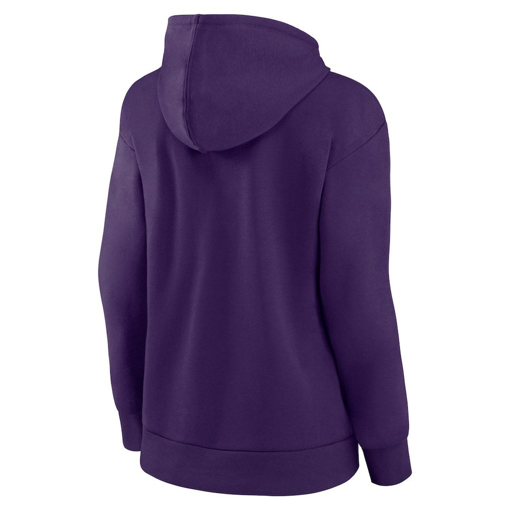 Baltimore Ravens Women's Iconic Cotton Fleece Checklist Pullover Hoodie - Purple on sale