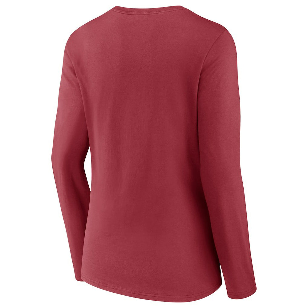 Arizona Cardinals Women's Drive Forward V-Neck Long Sleeve T-Shirt - Cardinal discount