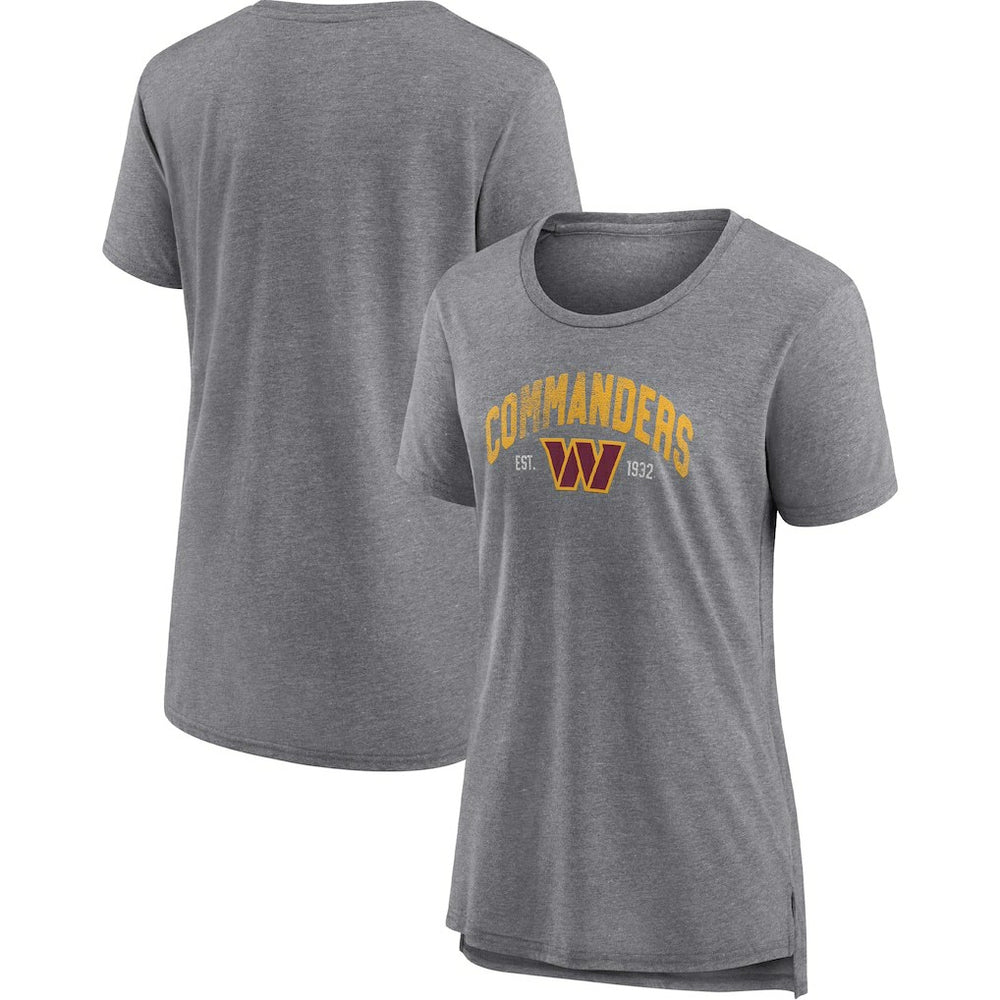 Washington Commanders Women's Drop Back Modern T-Shirt - Heathered Gray on sale