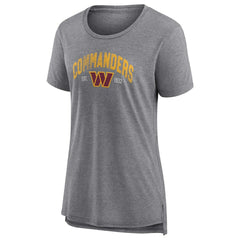 Washington Commanders Women's Drop Back Modern T-Shirt - Heathered Gray on sale