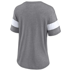 Cleveland Browns Women's Give It All Half-Sleeve Tri-Blend V-Neck T-Shirt - Heather Gray cheap