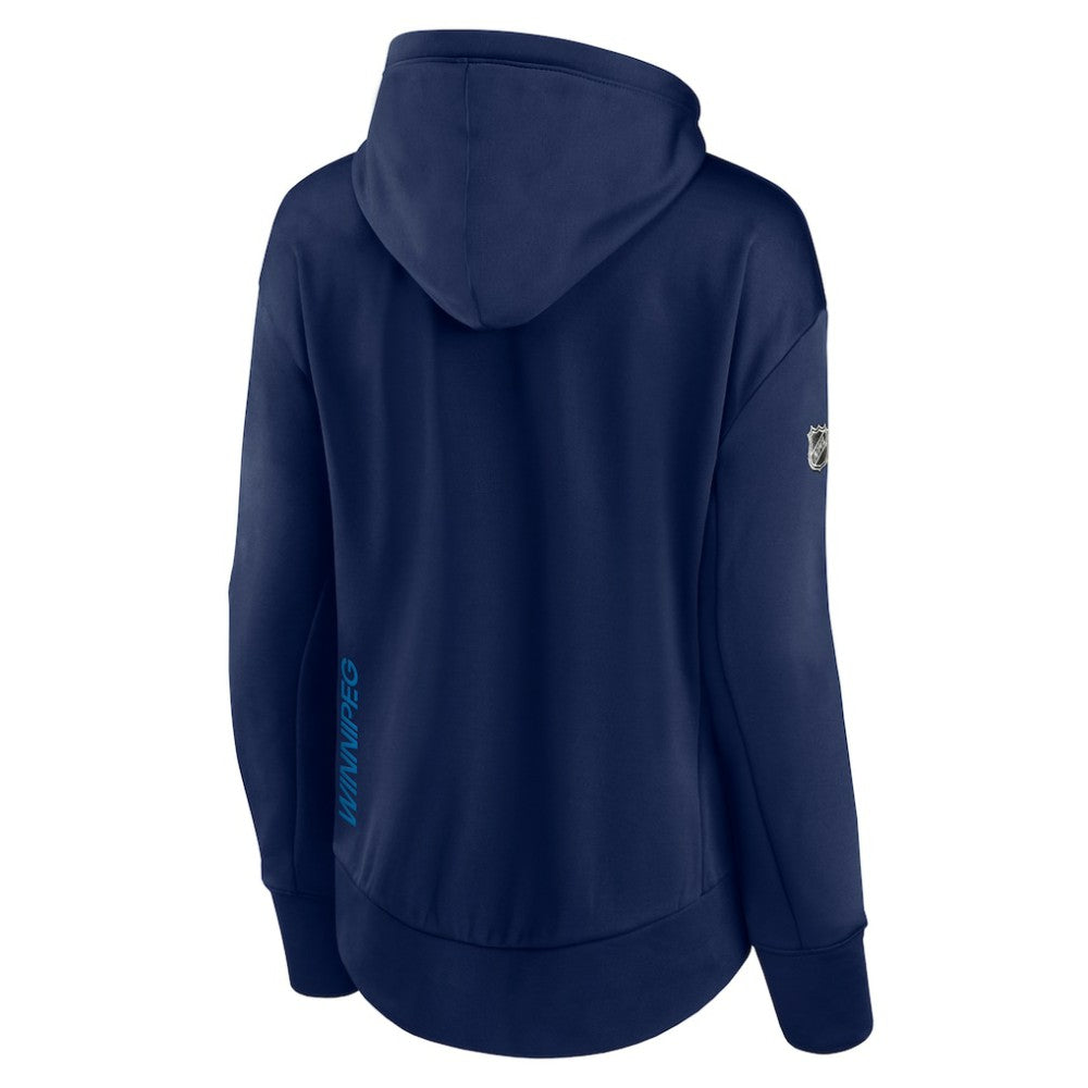 Winnipeg Jets Fanatics Women's Authentic Pro Rink Full-Zip Hoodie - Navy Hoodies