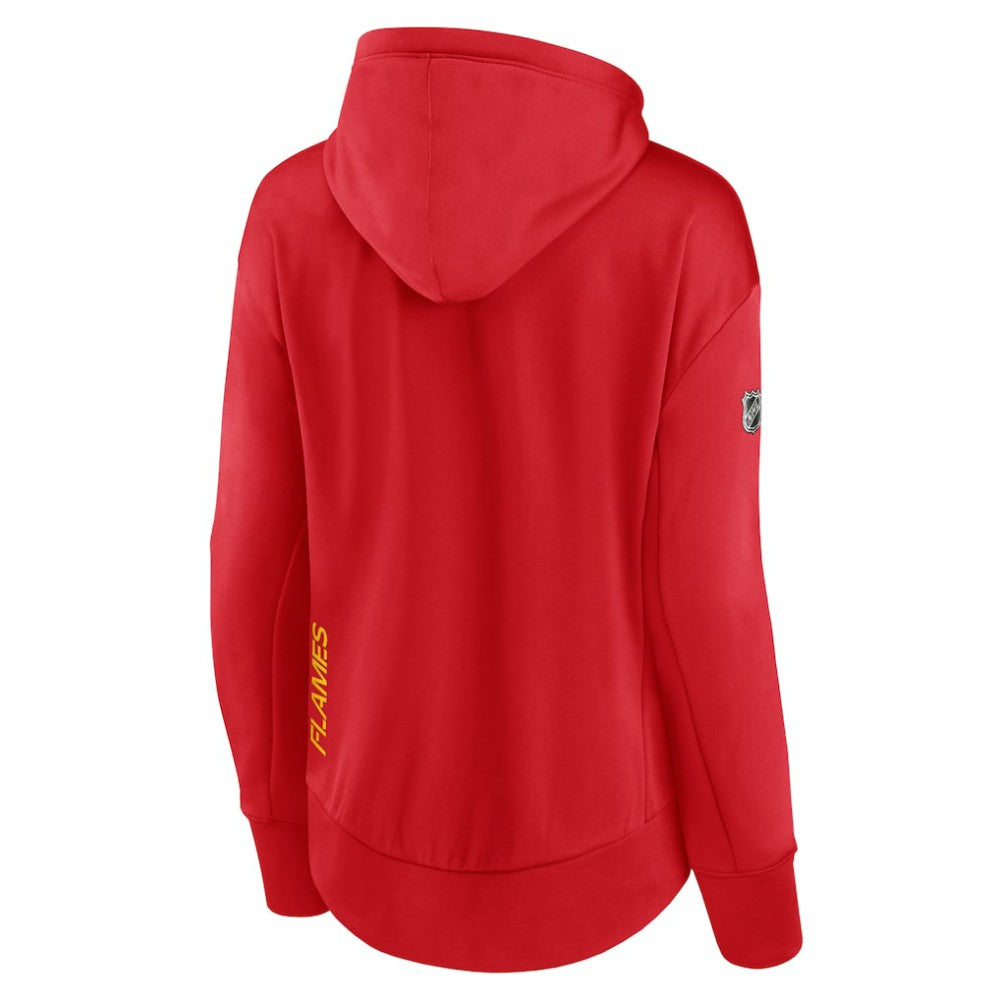Calgary Flames Fanatics Women's Authentic Pro Rink Full-Zip Hoodie - Red Hoodies