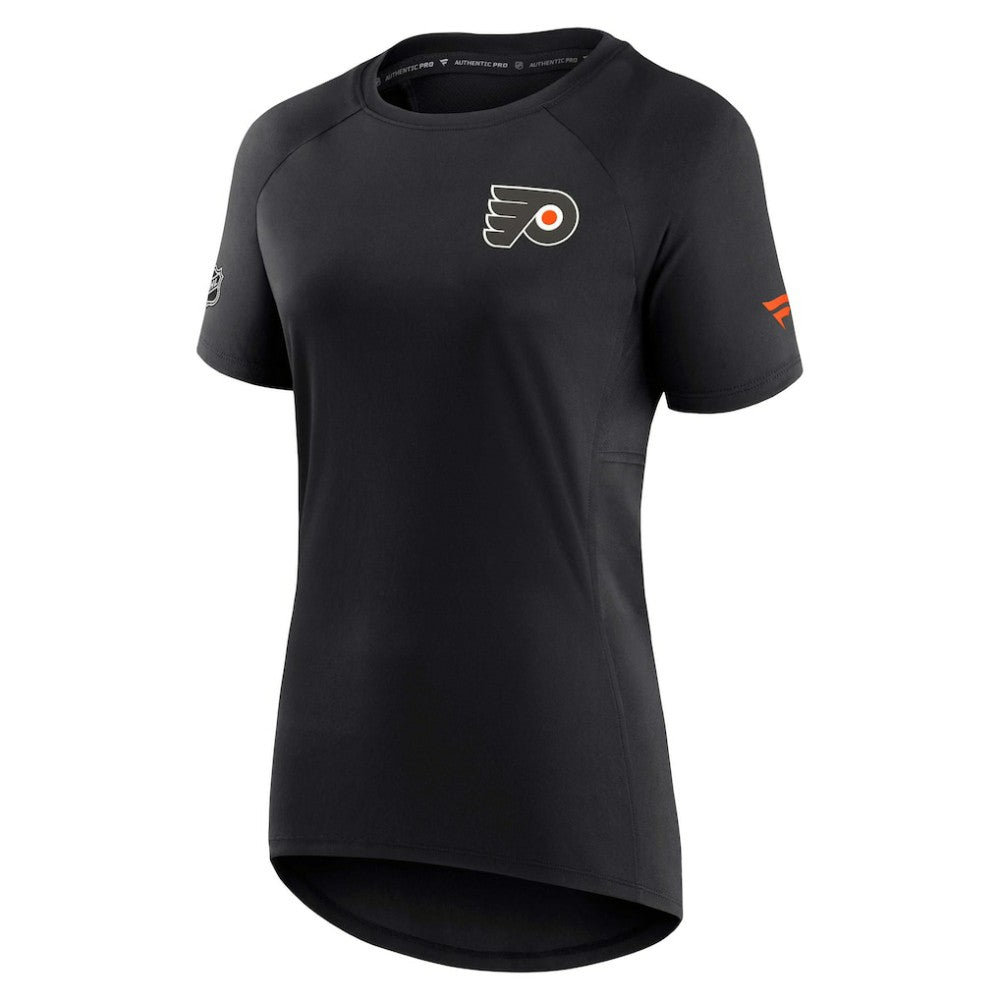 Philadelphia Flyers Fanatics Women's Authentic Pro Rink Raglan Tech T-Shirt - Black T-shirts