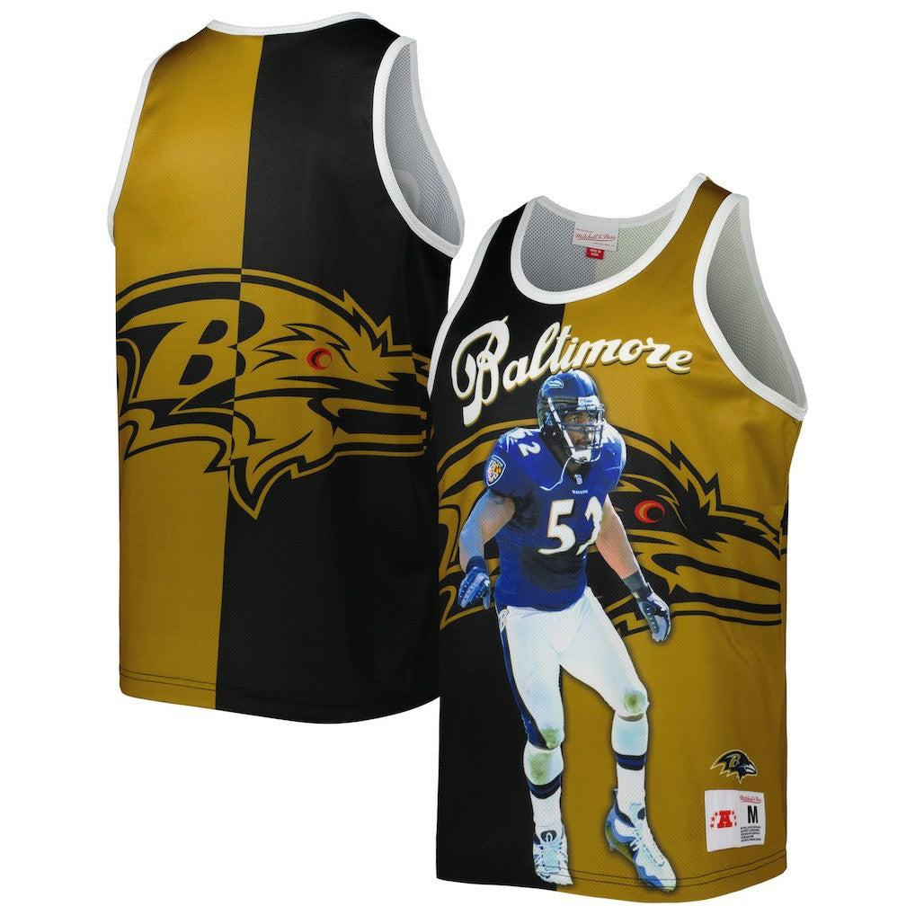 Ray Lewis Baltimore Ravens Retired Player Graphic Tank Top - Black/Gold discount