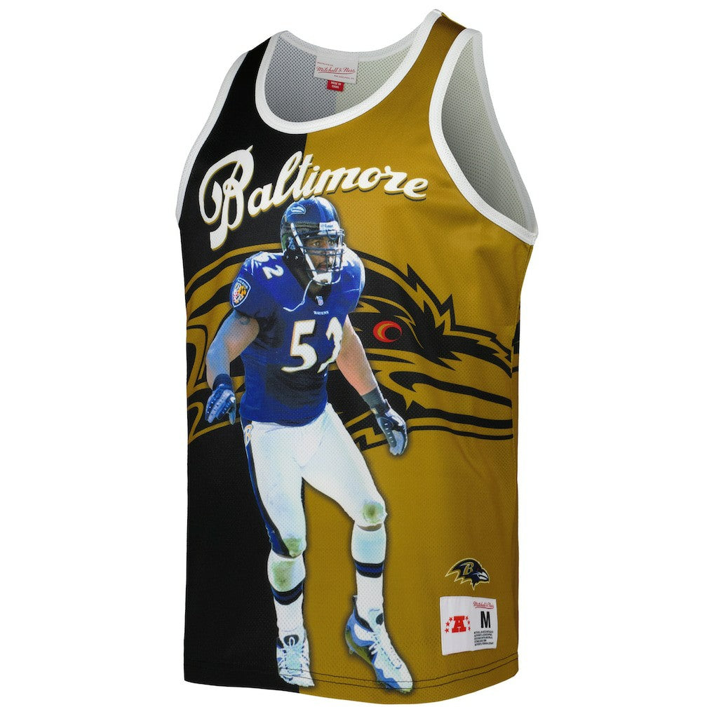 Ray Lewis Baltimore Ravens Retired Player Graphic Tank Top - Black/Gold discount