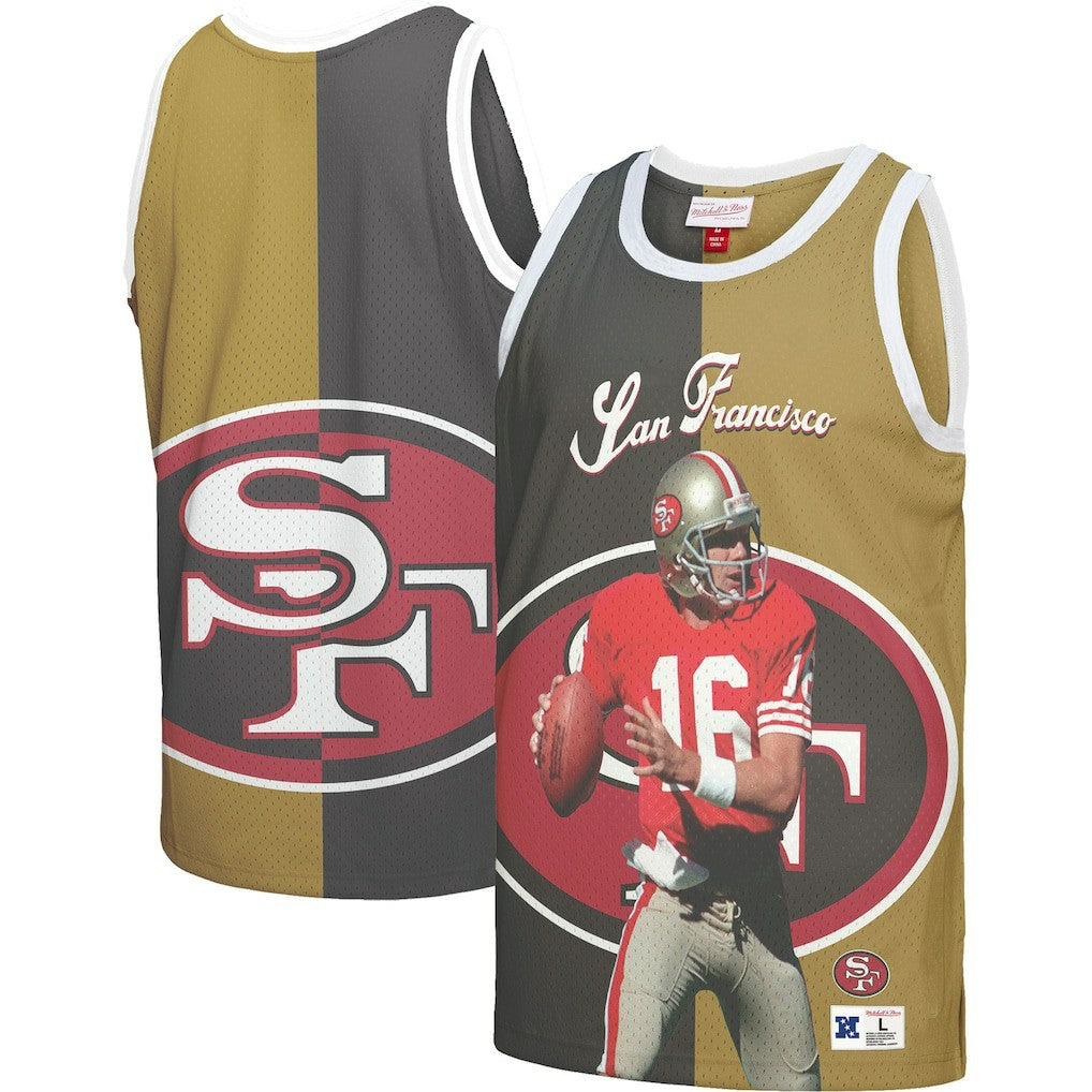 Joe Montana San Francisco 49ers Retired Player Graphic Tank Top - Black/Gold online