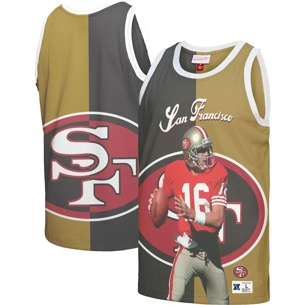 Joe Montana San Francisco 49ers Retired Player Graphic Tank Top - Black/Gold online