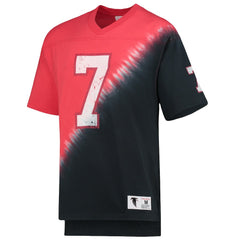Michael Vick Atlanta Falcons Retired Player Name & Number Diagonal Tie-Dye V-Neck T-Shirt - Black/Red sale
