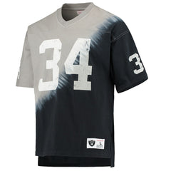 Bo Jackson Las Vegas Raiders Retired Player Name & Number Diagonal Tie-Dye V-Neck T-Shirt - Black/Silver online