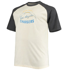 Justin Herbert Los Angeles Chargers Big & Tall Player Name & Number Raglan T-Shirt - Oatmeal cheap