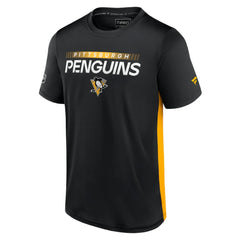 Pittsburgh Penguins Fanatics Authentic Pro Rink Tech T-Shirt - Black/Gold T-shirts